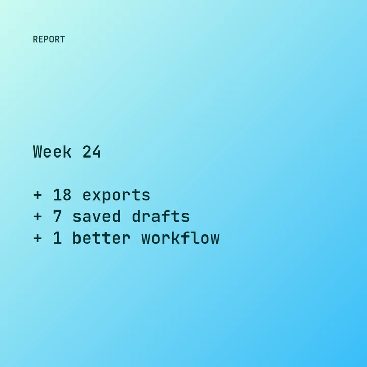 Card with a monospaced list of numbers on a light blue gradient