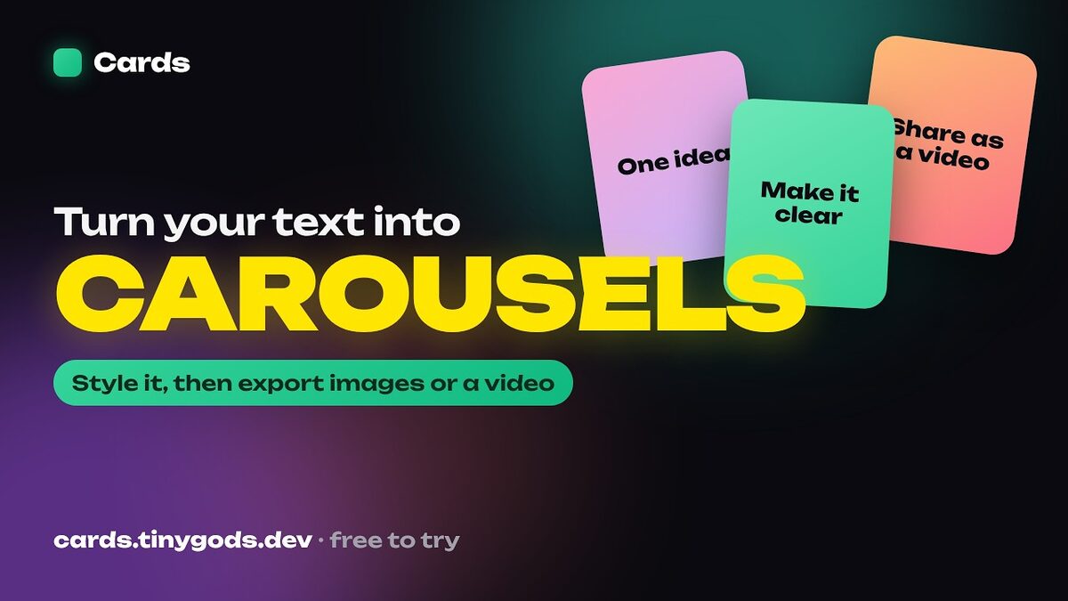 Make a carousel from text in under a minute